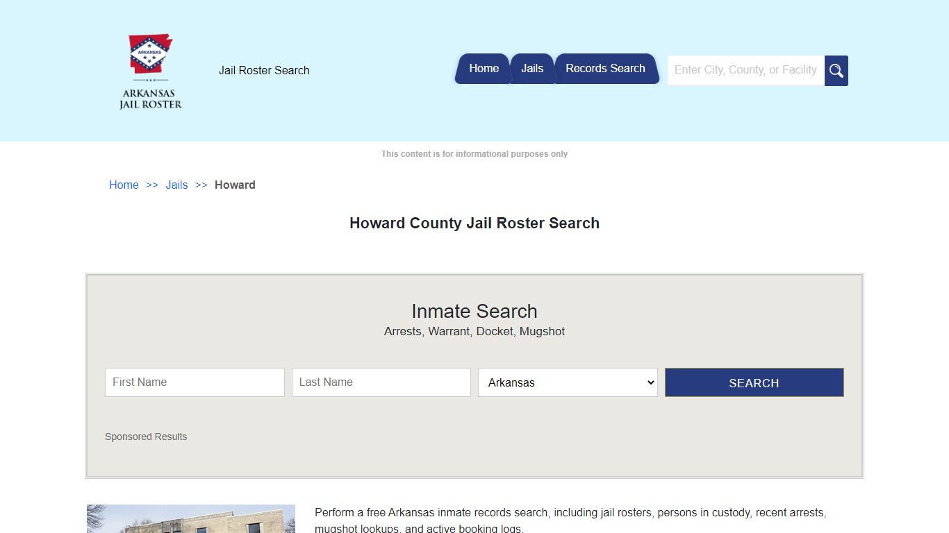 Howard County Jail Roster Search